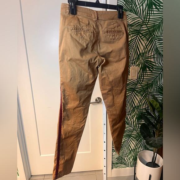 Anthropologie Chino Pants with Velvet Trim, size 26, EUC - Picture 4 of 10